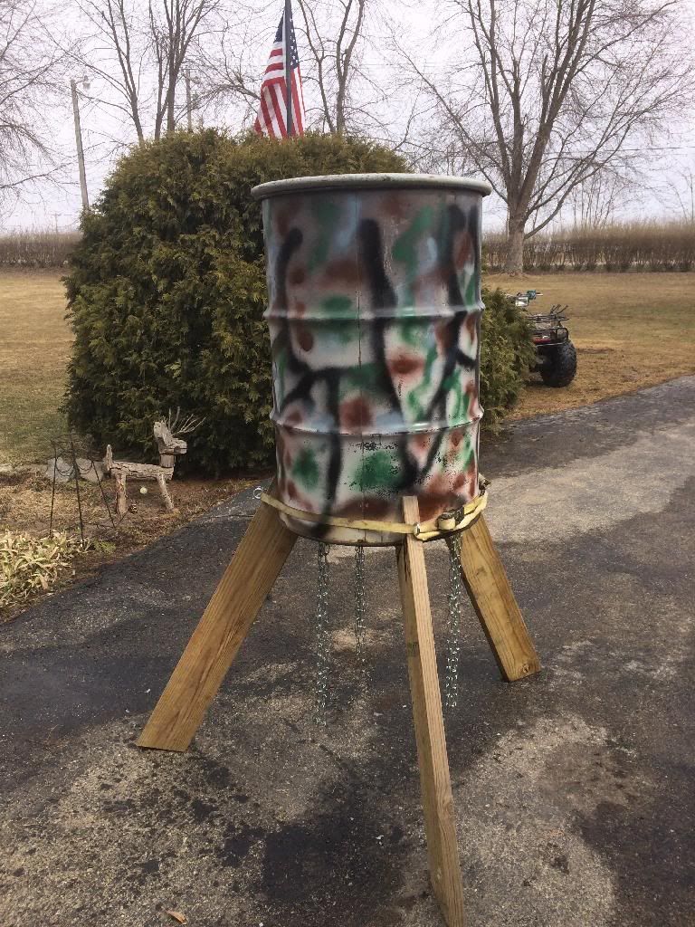 Diy Deer Feeder Barrel Barrel Feeder / Homemade bucket or barrel type